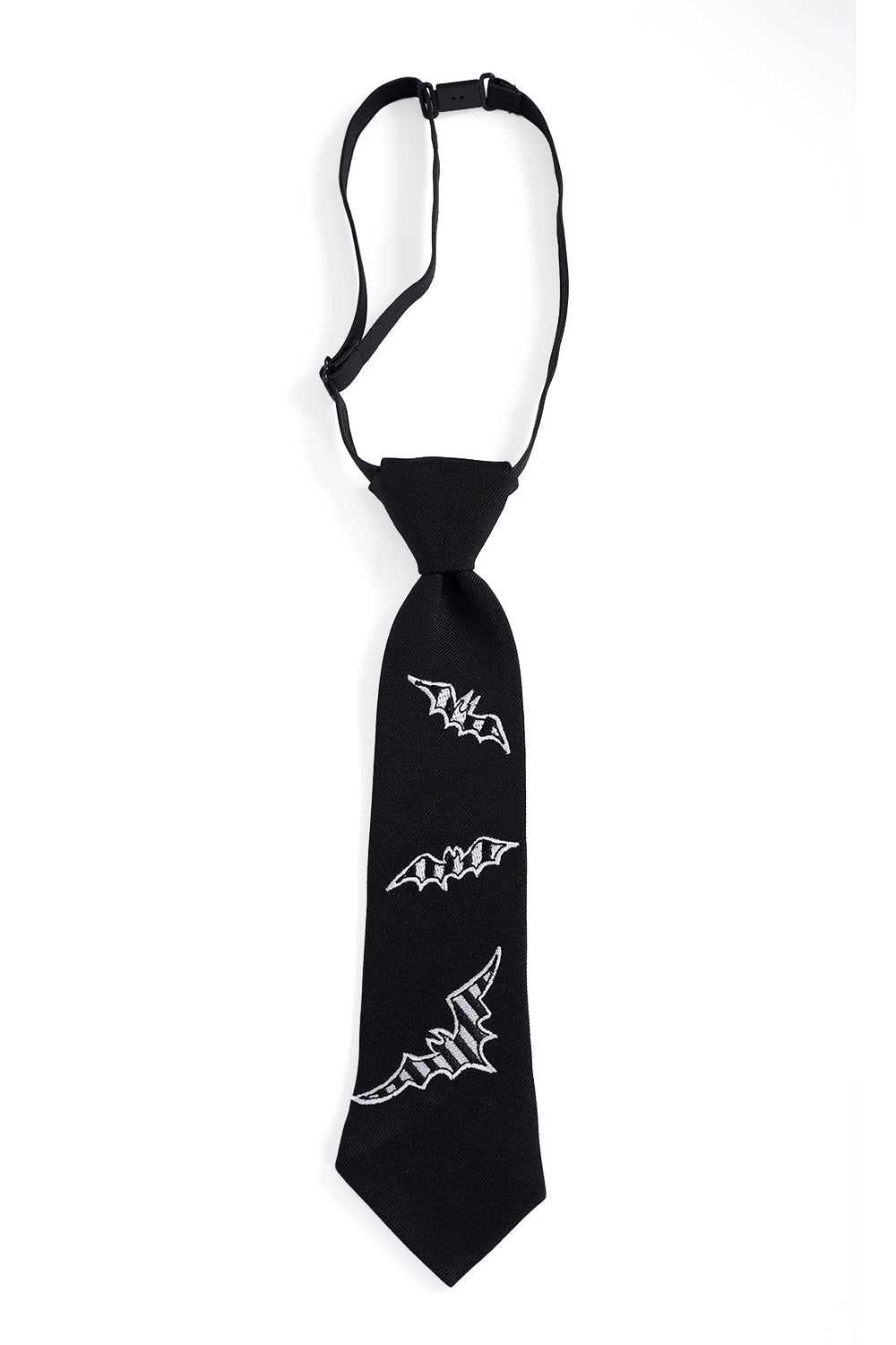 gothic embroidered bats necktie