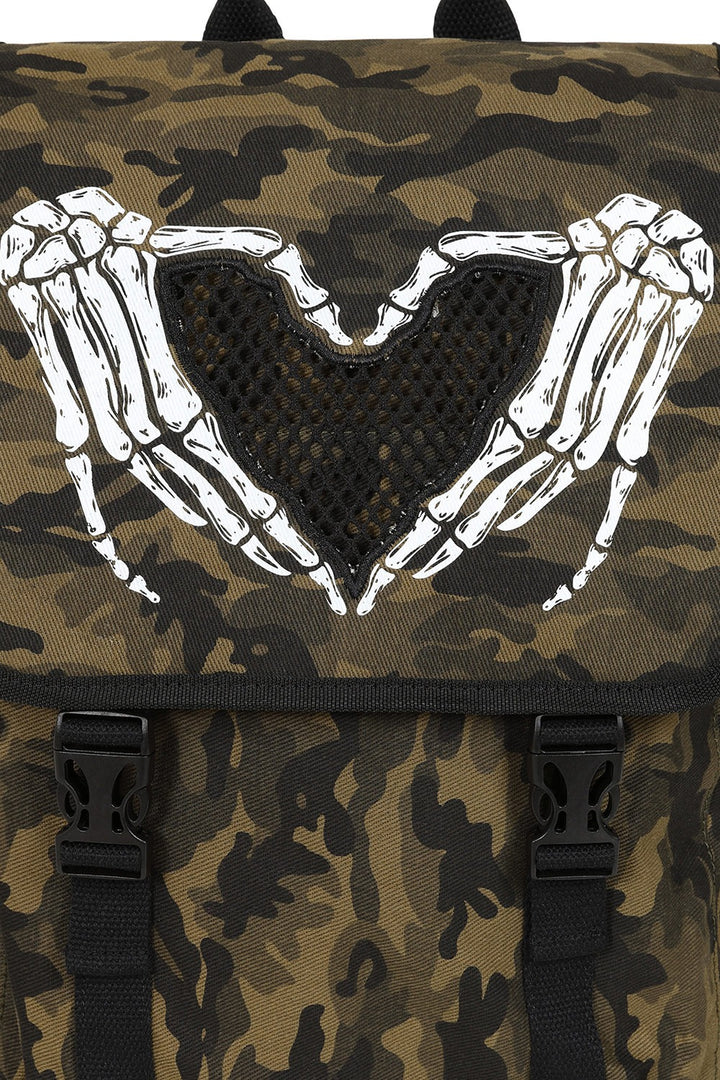 military green camouflage backpack