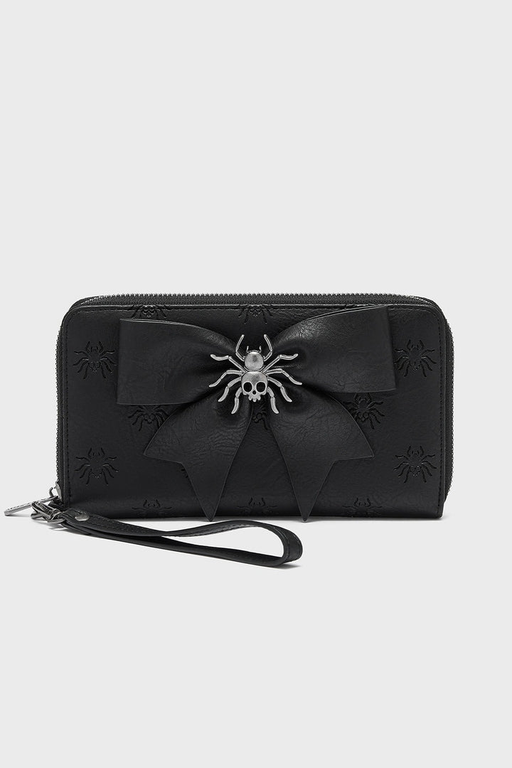 black vegan leather gothabilly wallet by killstar
