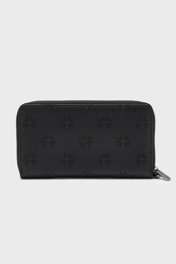 zippered spider wallet by killstar
