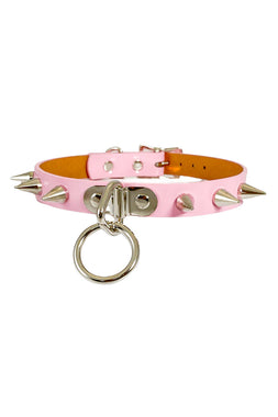 Pale Pink Death Spiked Choker [PASTEL PINK]