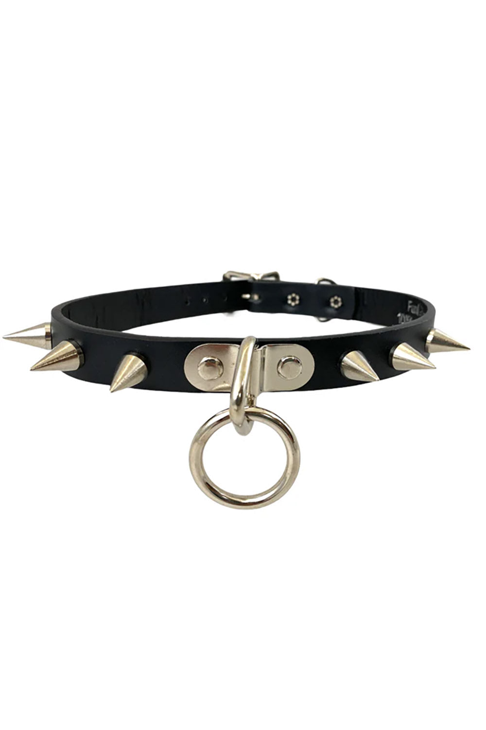 spiked choker made of vegan leather