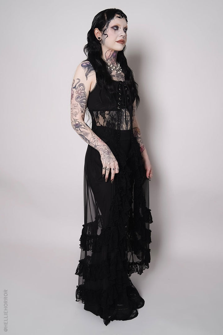 womens black gothic long sleevless cardigan