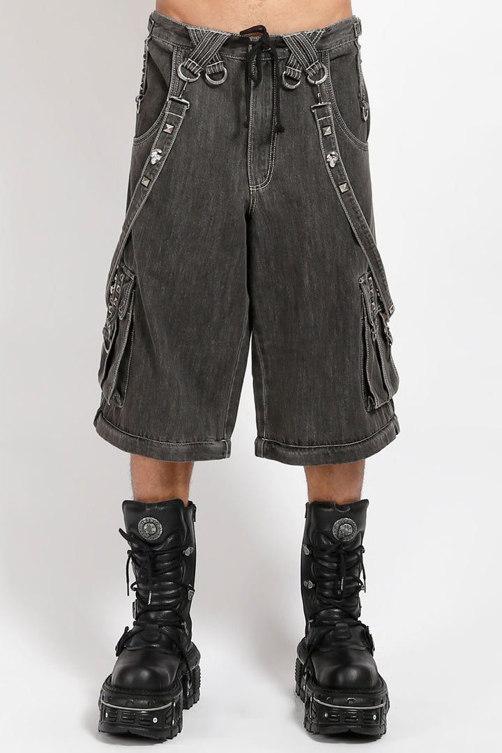 mens chain shorts punk style