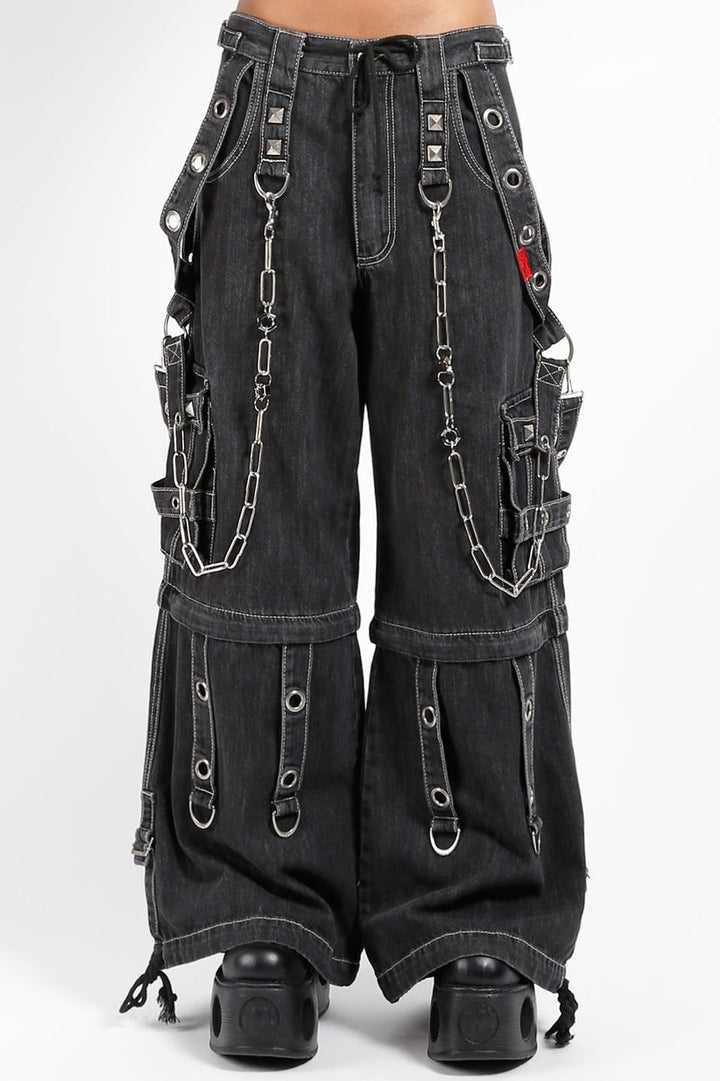 woman dark baggy jeans