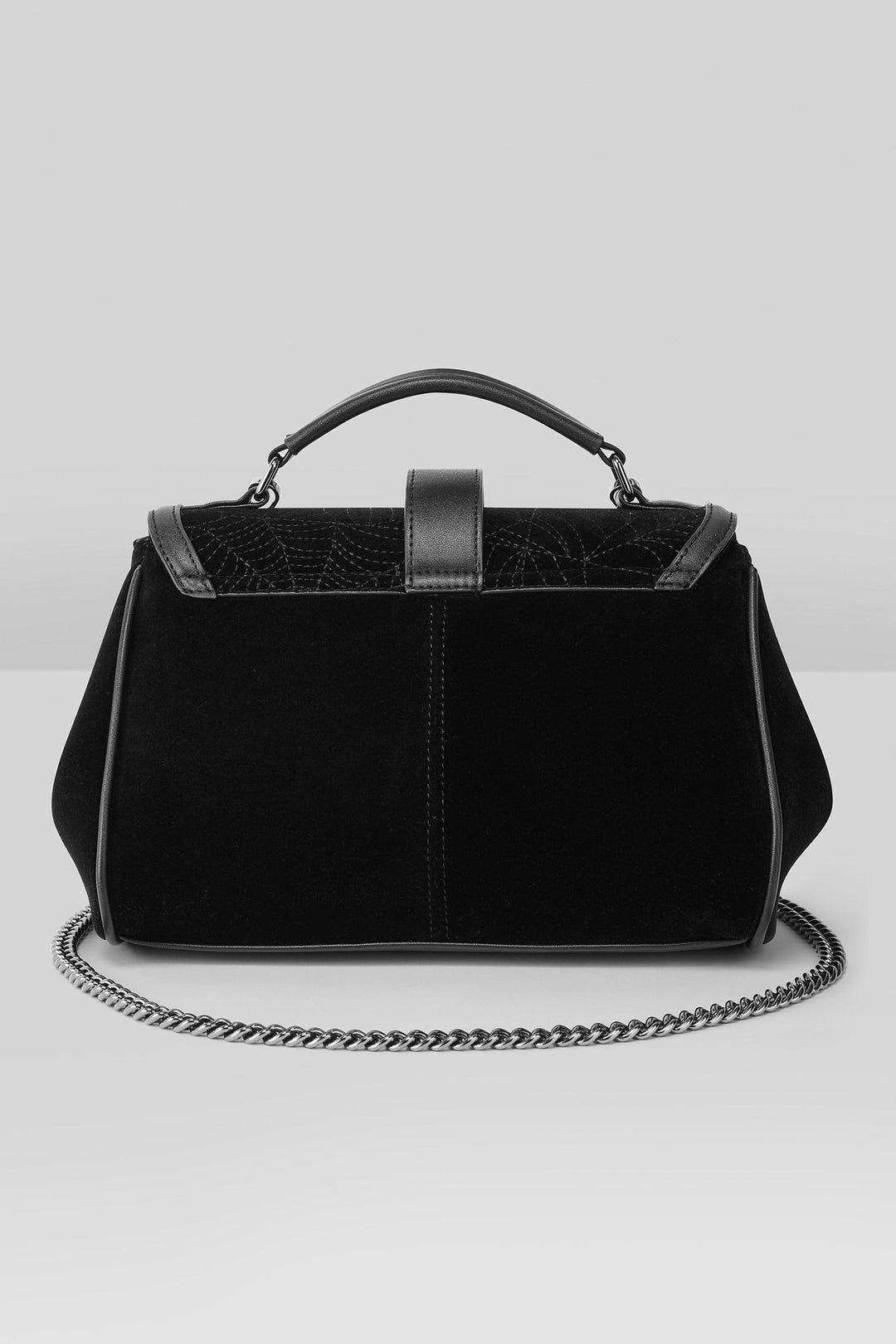 black shoulder bag with chain strap