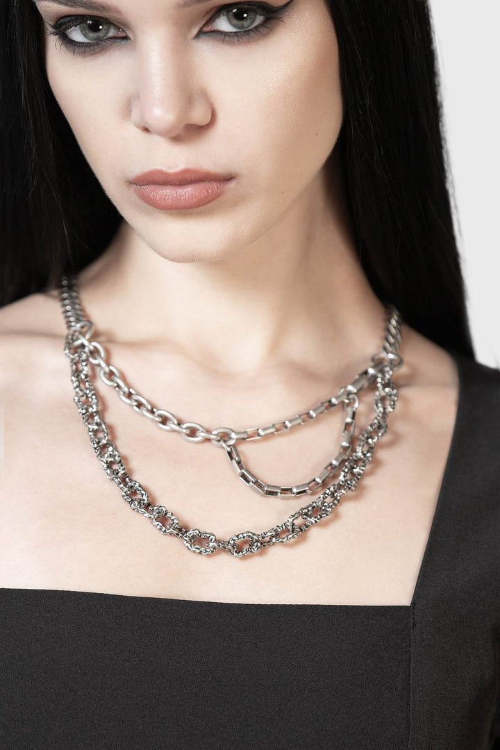 punk metal chain choker