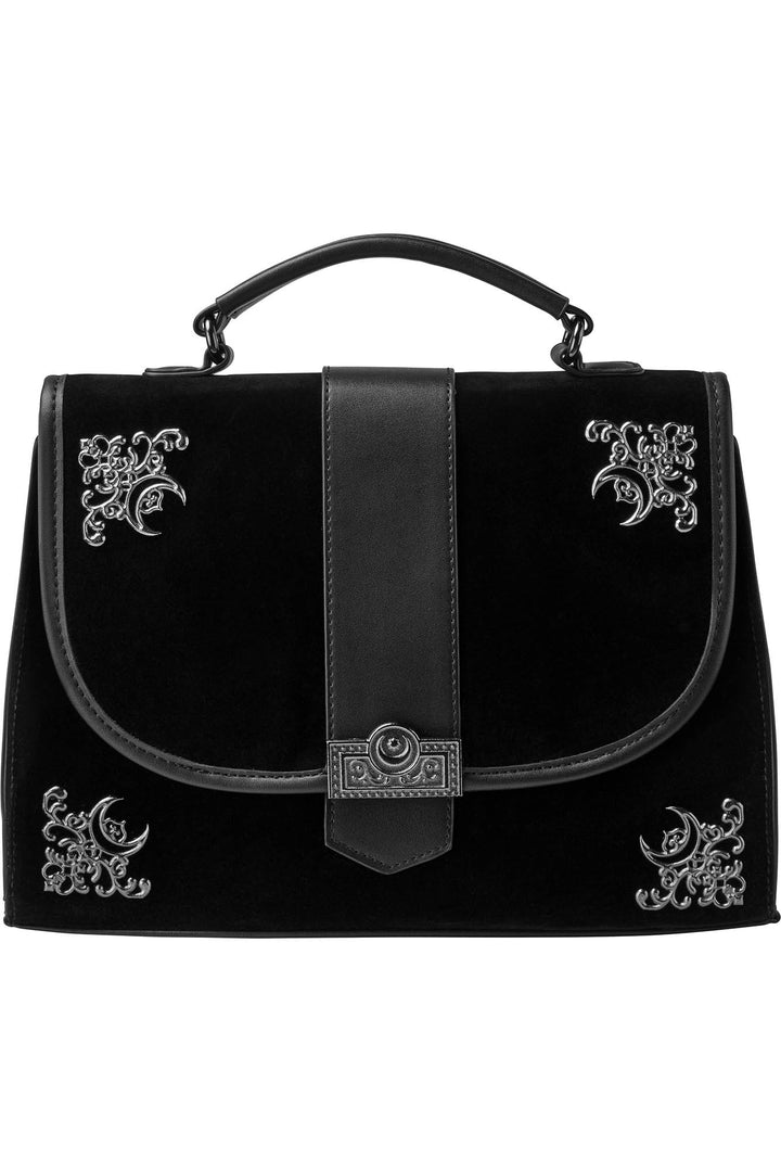 silver moon gothic shoulder bag