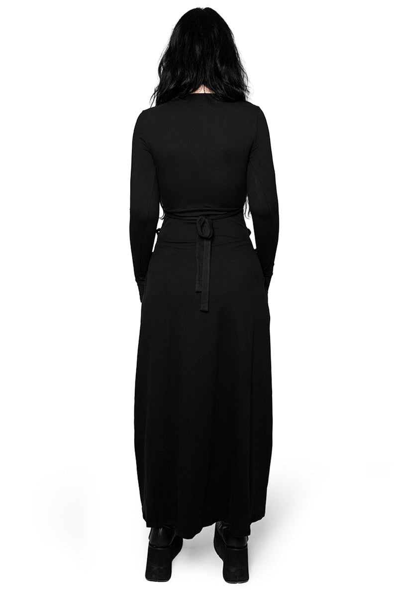 stomach cut-out gothic dress