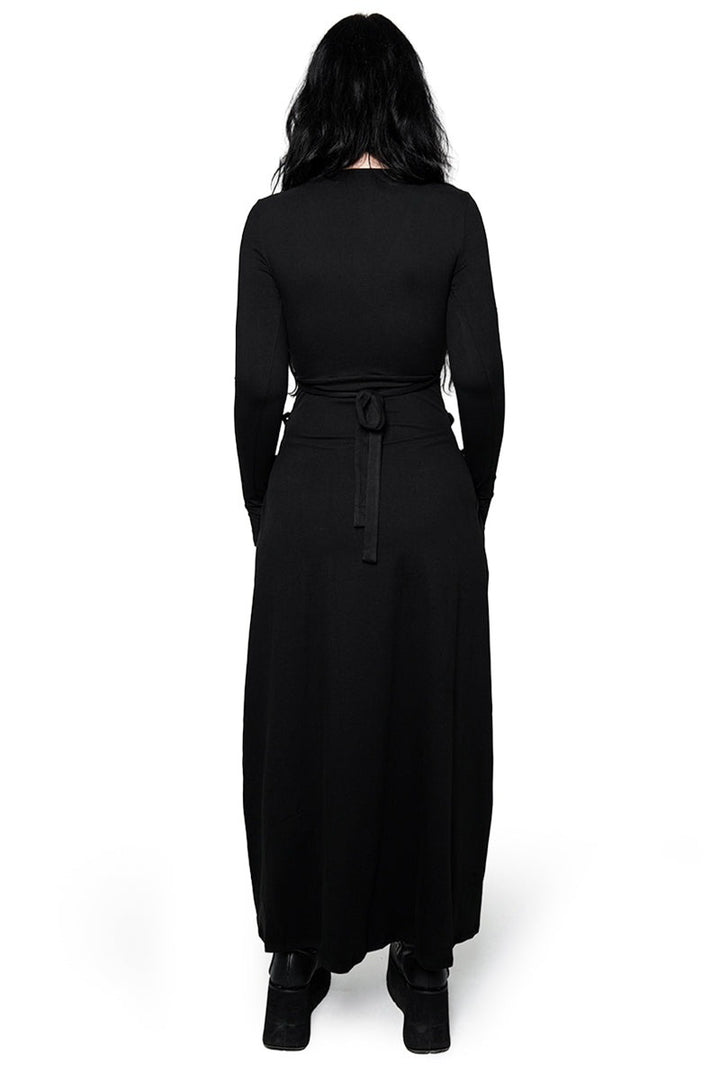 stomach cut-out gothic dress