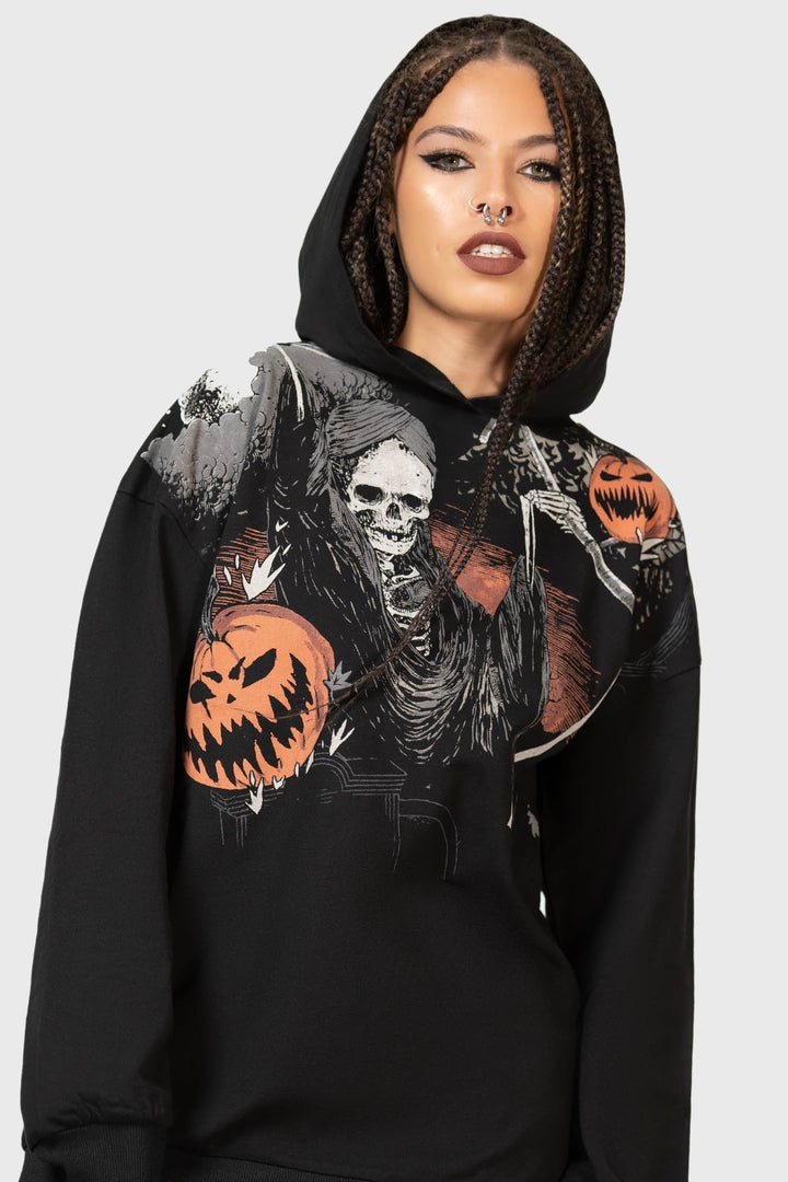 womens emo halloween hoodie