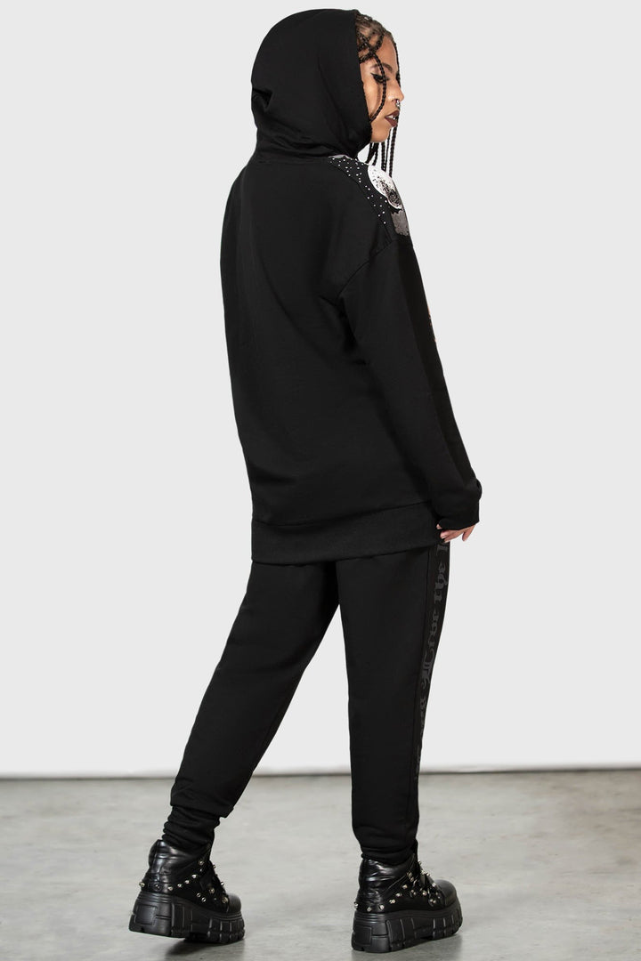 womens grim reaper gothic hoodie jacket
