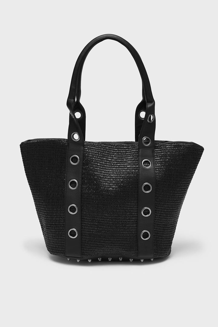 punk rattan bag for goths