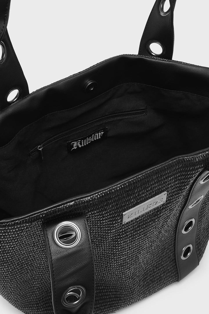 large gothic straw tote