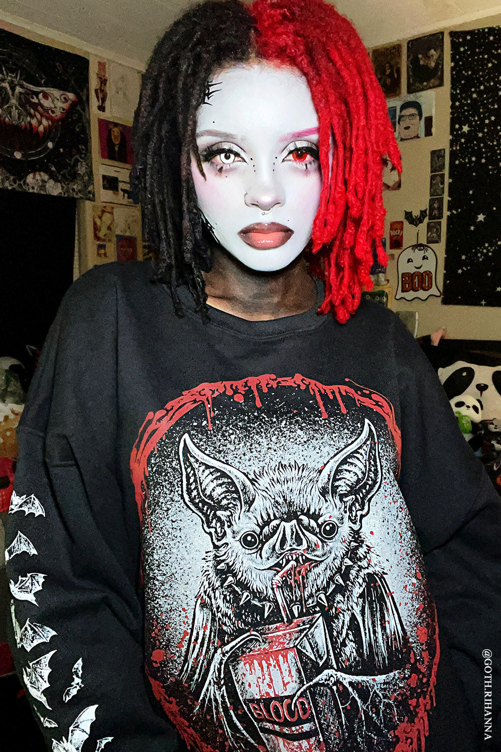bloody bat sweatshirt