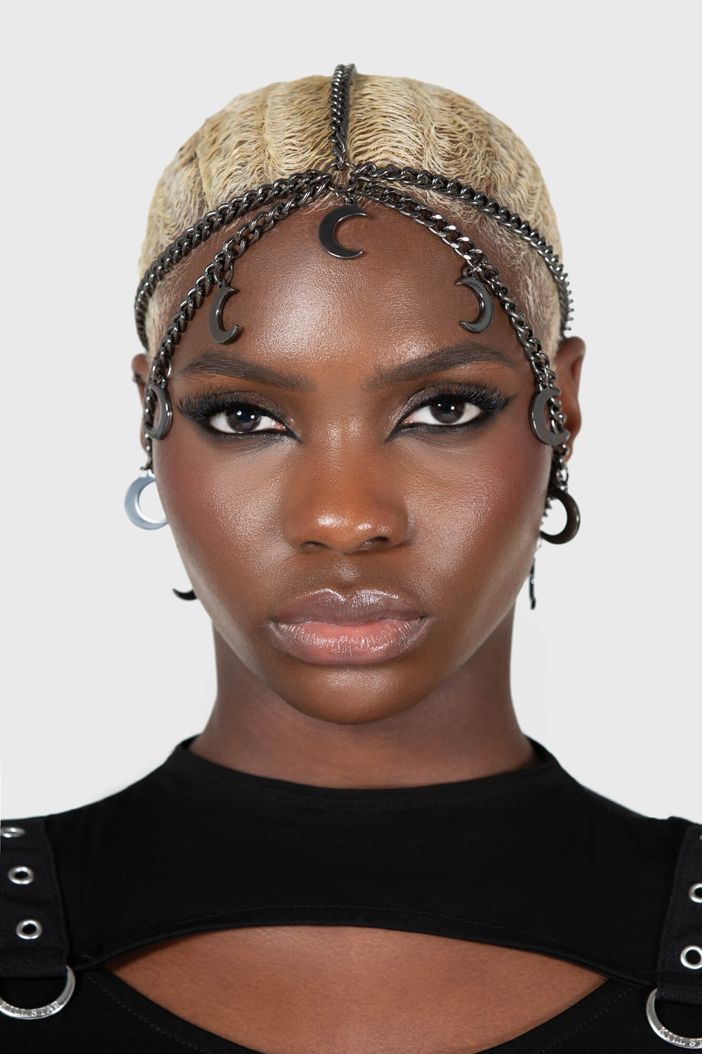 womens occult headpiece with moon charms