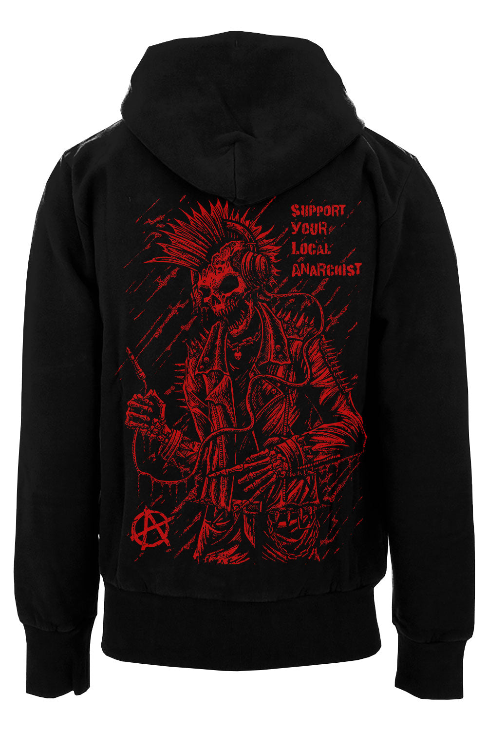 Punk's Not Dead Hoodie [Red] – VampireFreaks