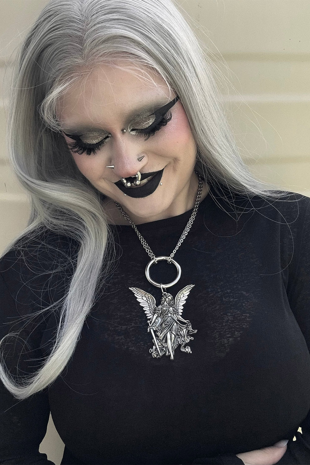 dark fairy angel necklace by mother of hades
