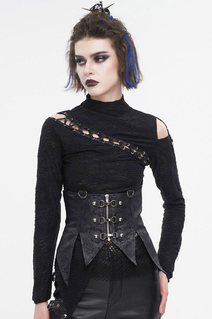 Apocalypta Underbust Corset - womens outerwear - VampireFreaks - Devil Fashion