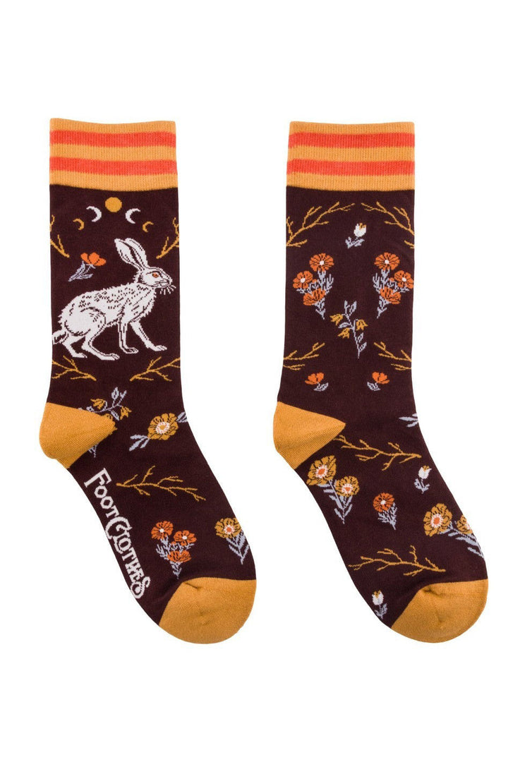 autumn witchy floral socks