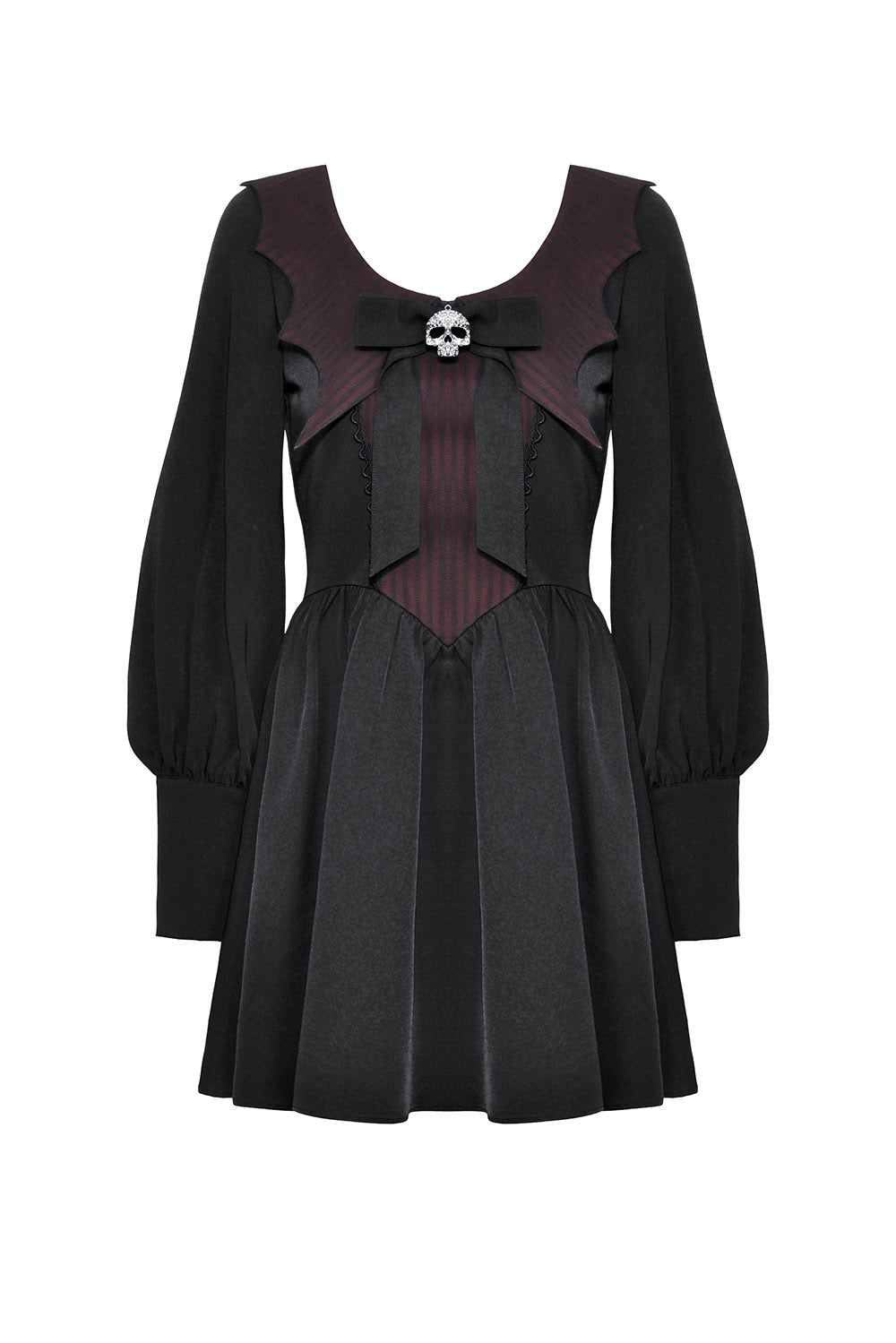 Babydoll Batwing Collar Mini Dress - dresses - VampireFreaks - Dark In Love