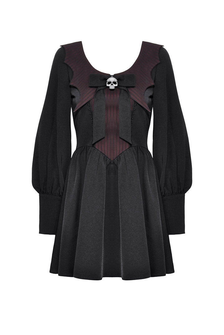 Babydoll Batwing Collar Mini Dress - dresses - VampireFreaks - Dark In Love