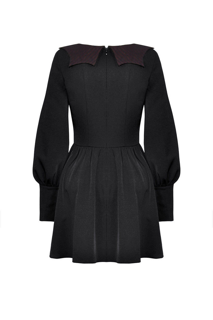 Babydoll Batwing Collar Mini Dress - dresses - VampireFreaks - Dark In Love