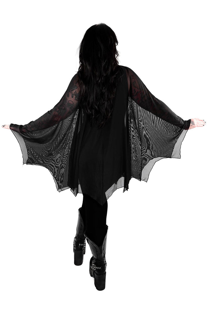 gothic black mesh renaissance fair cape  by foxblood