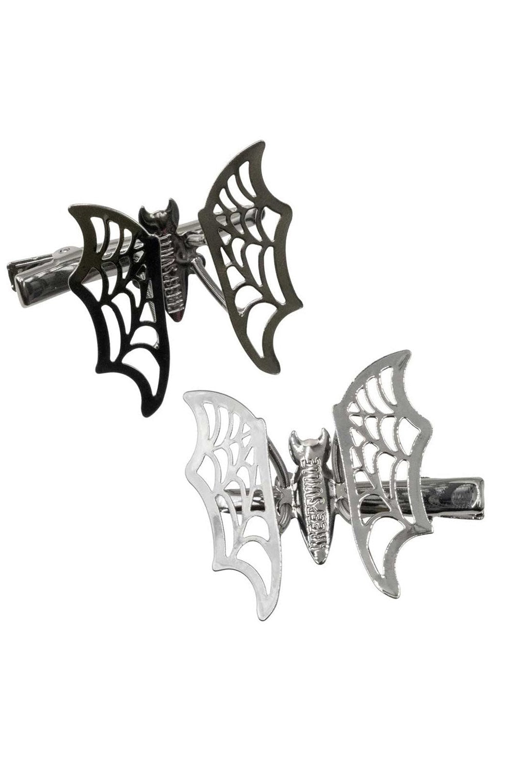 gothic bat hair clip set