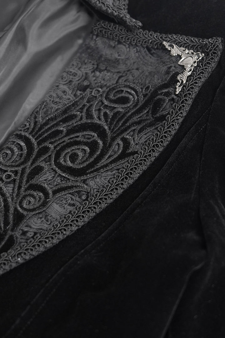mens vampire gothic velvet jacket