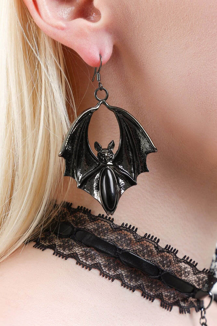 gothic bat earrings