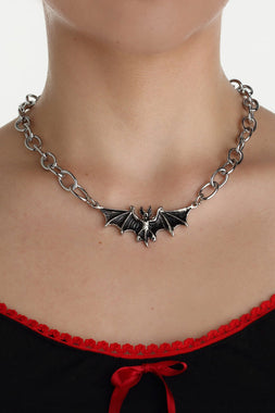 Bat Thick Chain Necklace