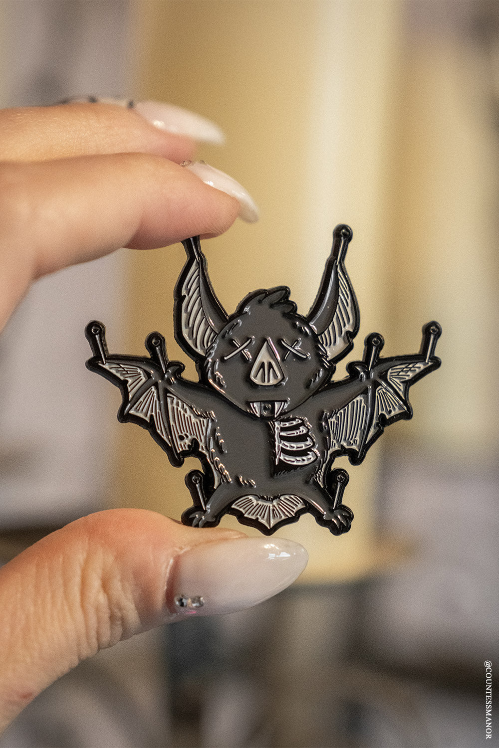 enamel bat pin