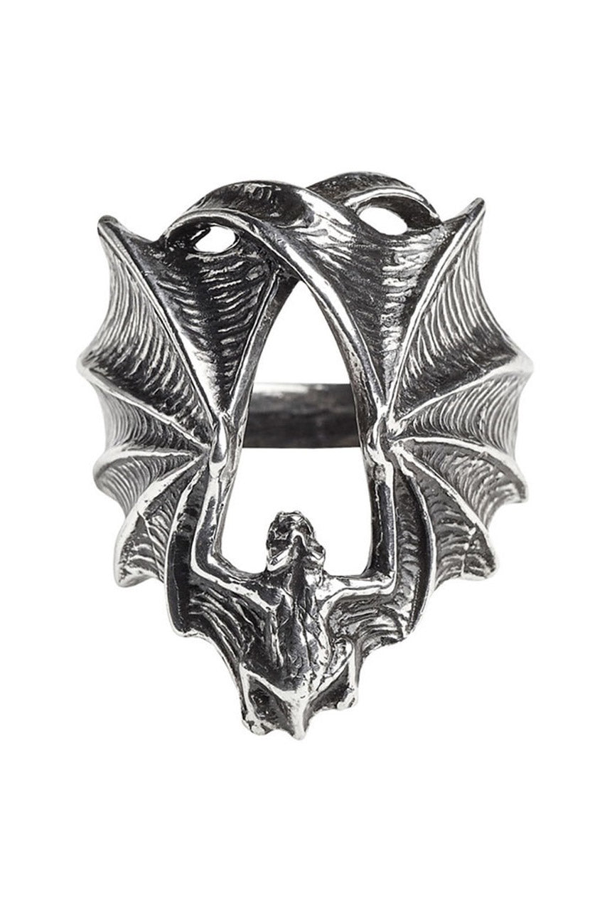 gothic bat wing ring by alchemy england