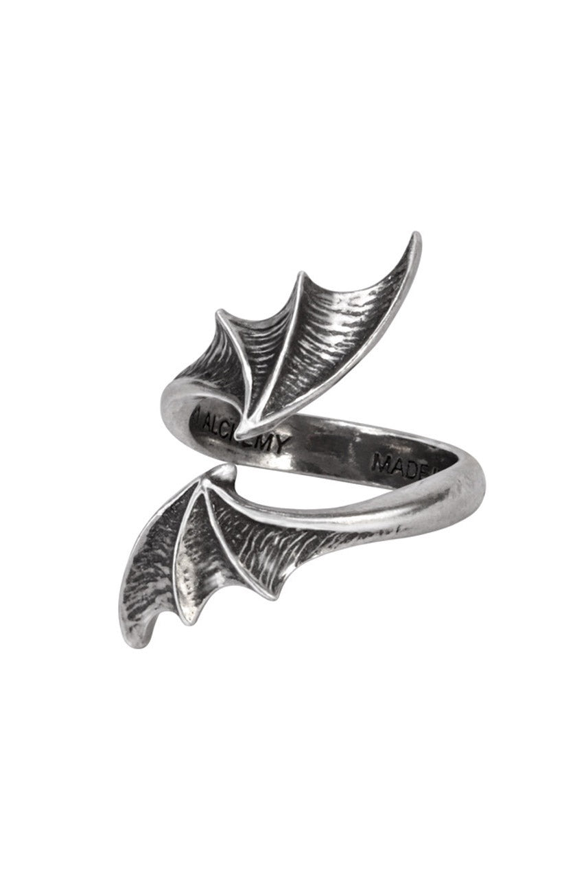 mens gothic bat ring