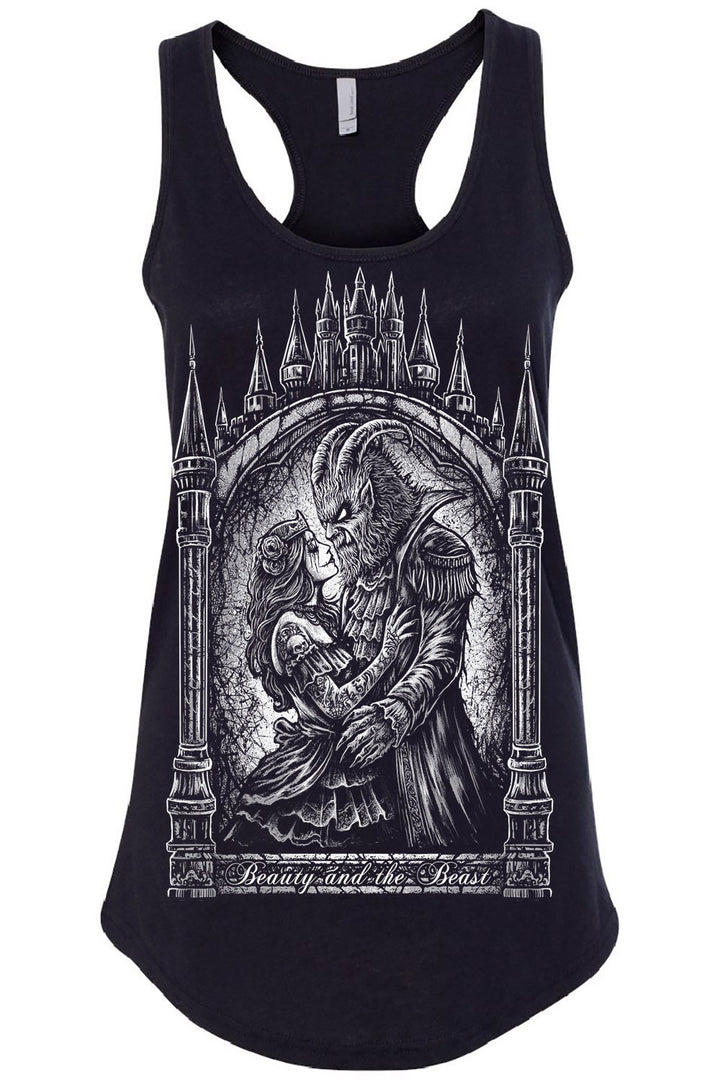 romantic goth tattooed mens gothic beauty and the beast t-shirt