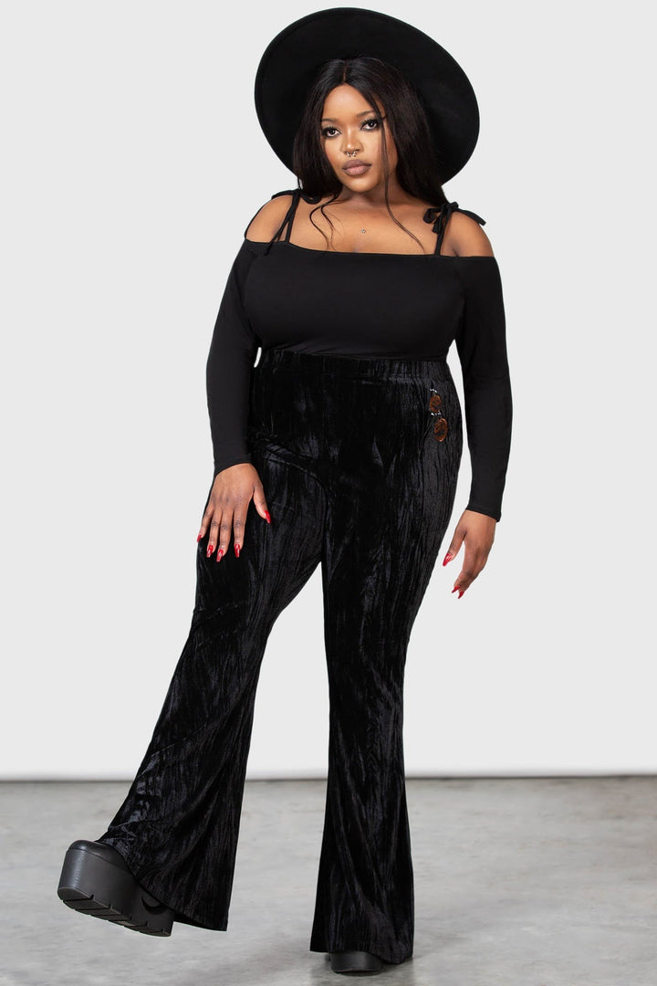 gothic halloween flared pants