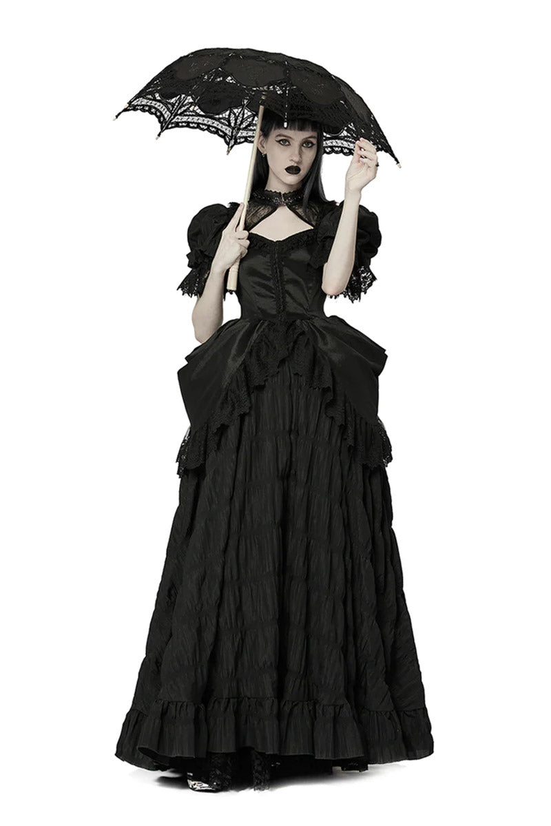 pretty black long vampire ballgown