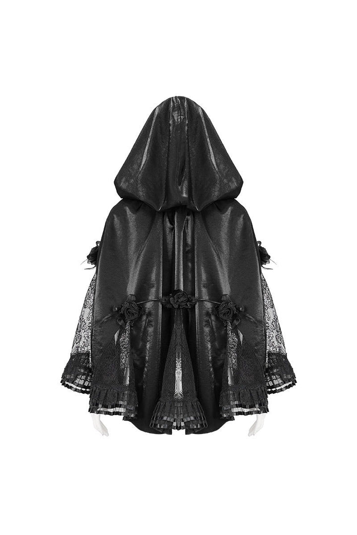 Black Eulogy Cloak - womens outerwear - VampireFreaks - Devil Fashion