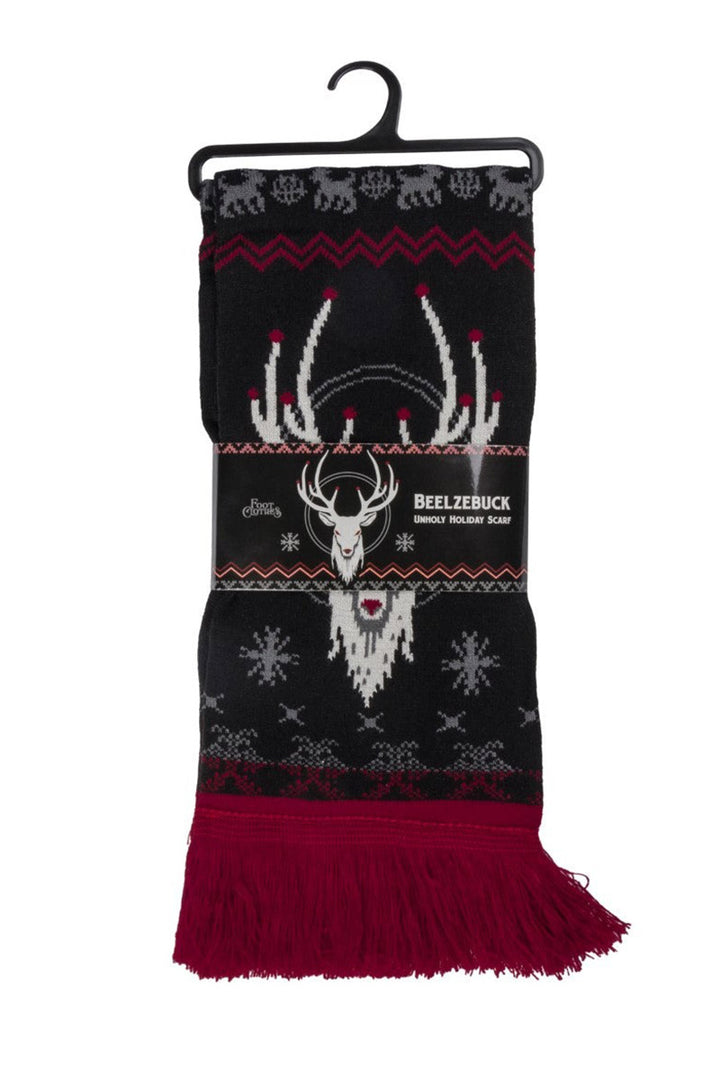 knitted goth xmas scarf by footclothes