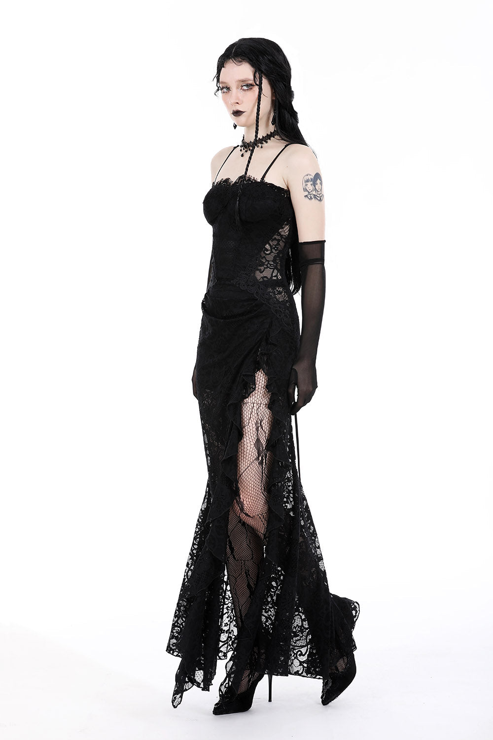 Black Lantern Lace Dress  VampireFreaks