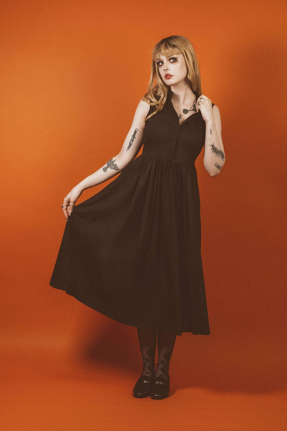 1960s goth dress