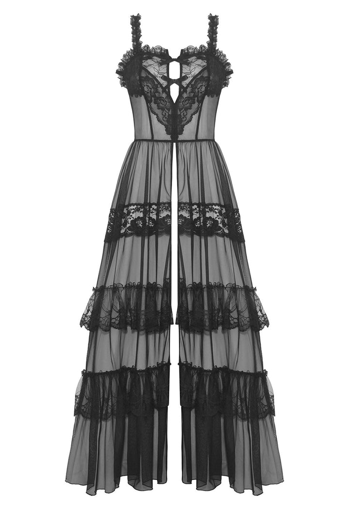 Black Madonna Mesh Maxi Dress - dresses - VampireFreaks - Dark In Love