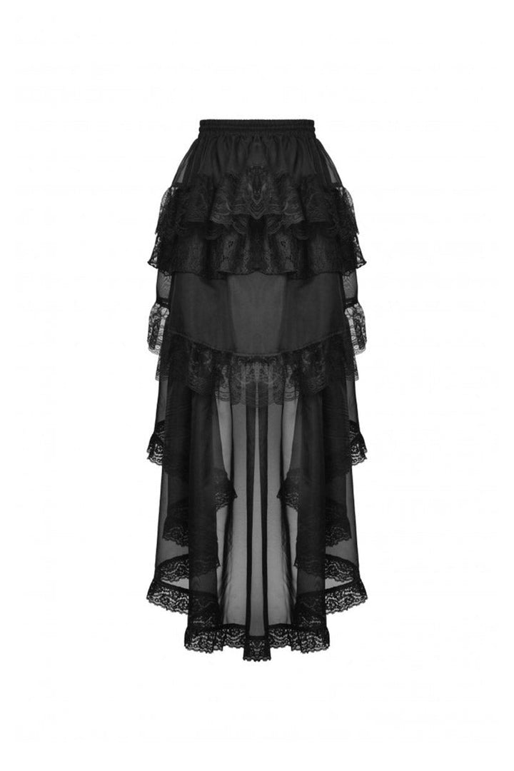 Black Majesty Chiffon Skirt - skirts - VampireFreaks - Dark In Love