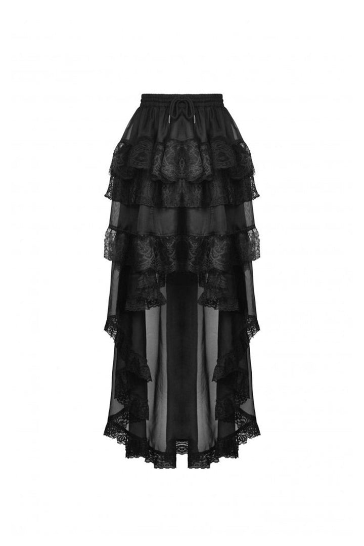 Black Majesty Chiffon Skirt - skirts - VampireFreaks - Dark In Love