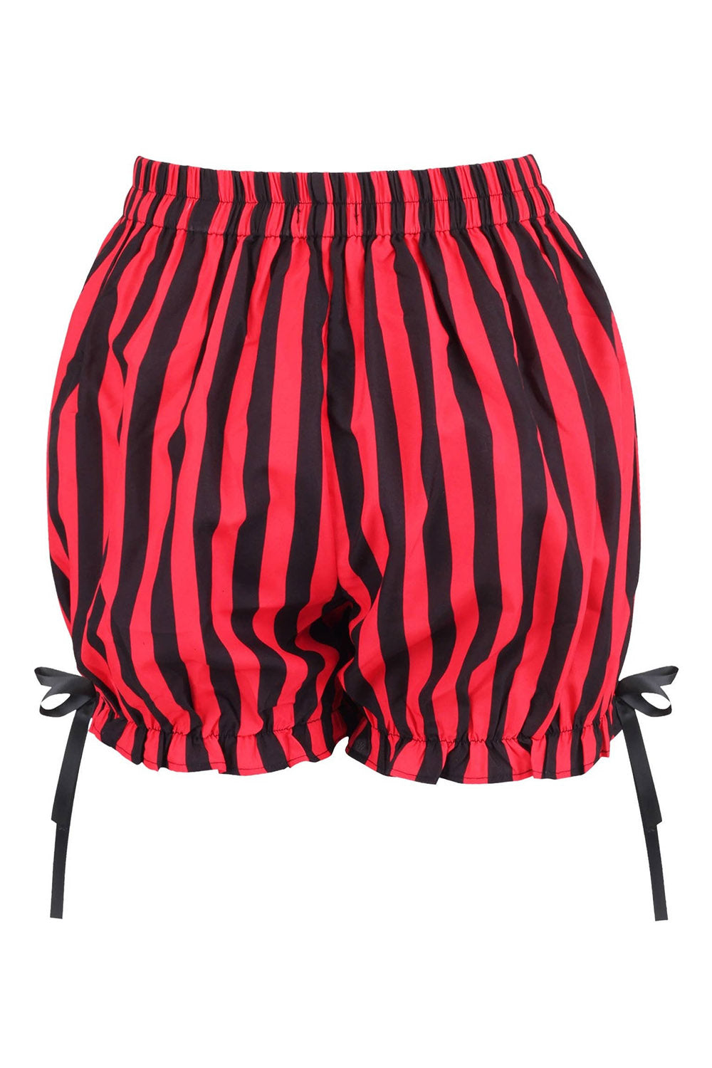 pirate goth red and black stripe bloomer shorts