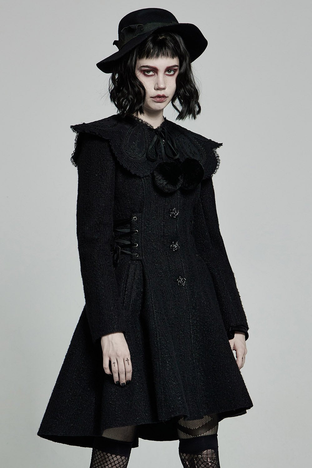 Black Sheep Vintage Goth Coat - womens outerwear - VampireFreaks - Punk Rave