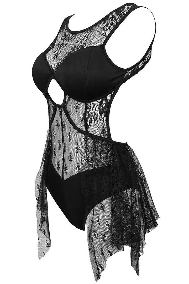 modest goth swimsuit