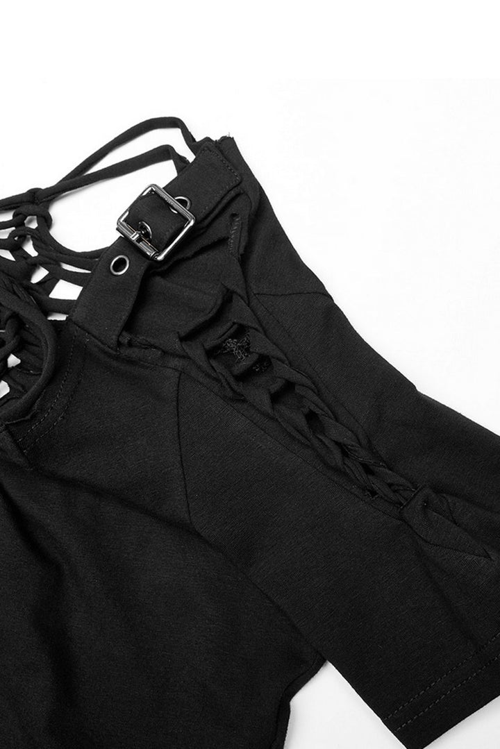 womens black woven knit top