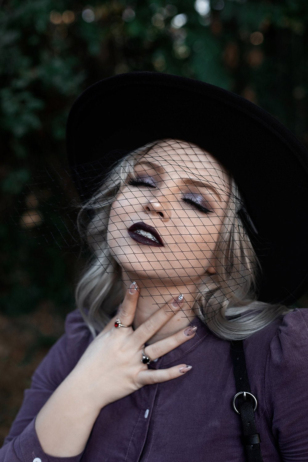Black Veiled Hat - hats & scarves & headwear - VampireFreaks - Lively Ghosts